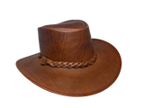 Overlander Aussie Leather Hat. Traditional Style .