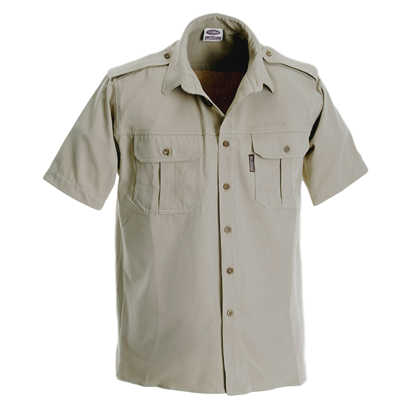 Ruggedwear Maun Short Sleeve Safari Shirt. Stone & Olive 6.5 oz We are  proudly South African